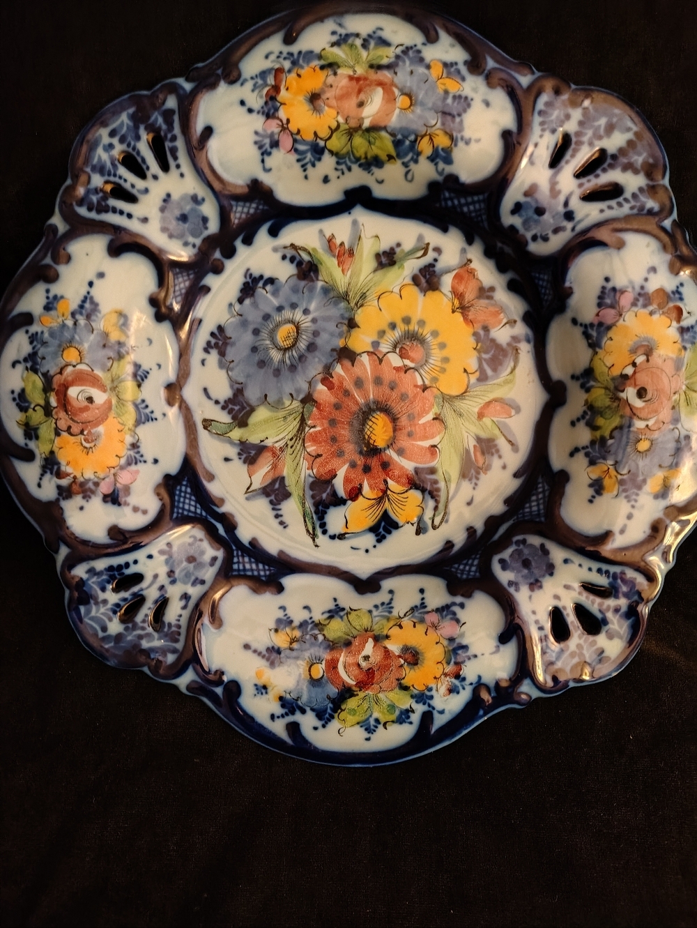 Alcobaca Portugal Large Ceramic Wall Plate